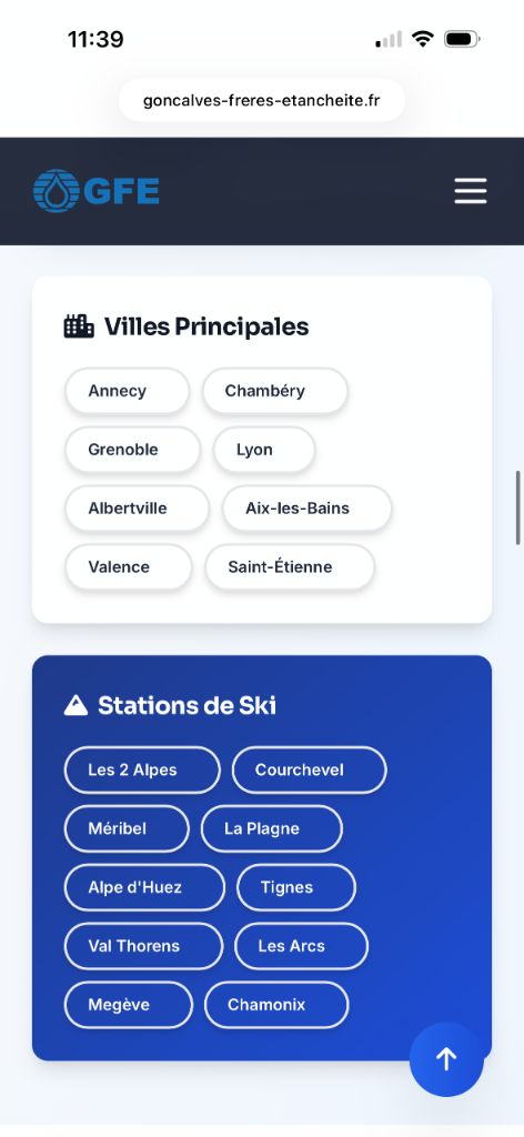 GFE services sur mobile